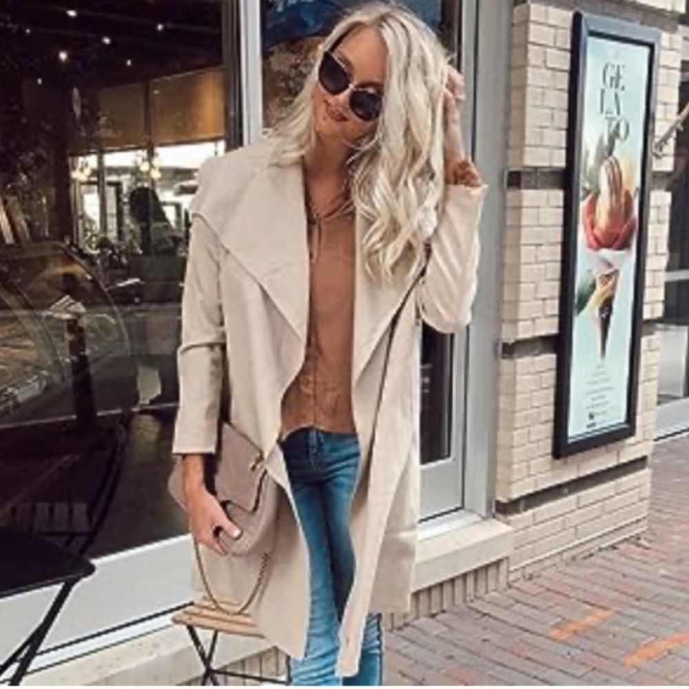 Women Cardigan Sweater Jackets Open Front Thick Knit Oversized Blazer Coatigan